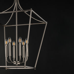 Maxim - 25316SN - Six Light Pendant - Clifton - Satin Nickel