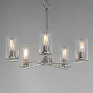 Maxim - 10286CLSN - Five Light Chandelier - Lateral - Satin Nickel