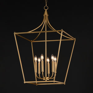 Maxim - 25316NAB - Six Light Pendant - Clifton - Natural Aged Brass