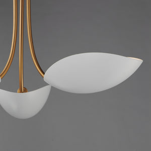 Maxim - 10824WTNAB - Three Light Pendant - Maris - White/Natural Aged Brass
