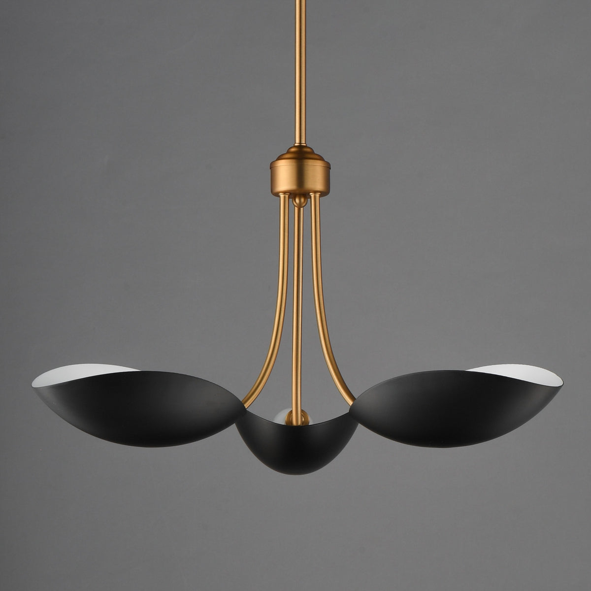 Maxim - 10824BKNAB - Three Light Pendant - Maris - Black / Natural Aged Brass