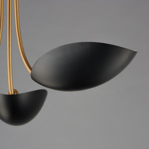 Maxim - 10824BKNAB - Three Light Pendant - Maris - Black / Natural Aged Brass