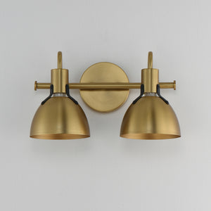 Maxim - 12342SBR - Two Light Wall Sconce - Dusk - Satin Brass