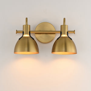 Maxim - 12342SBR - Two Light Wall Sconce - Dusk - Satin Brass