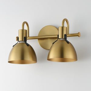 Maxim - 12342SBR - Two Light Wall Sconce - Dusk - Satin Brass