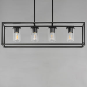 Maxim - 10288CLBK - Four Light Linear Pendant - Lateral - Black