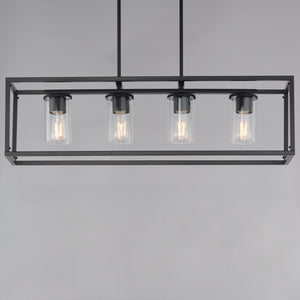 Maxim - 10288CLBK - Four Light Linear Pendant - Lateral - Black