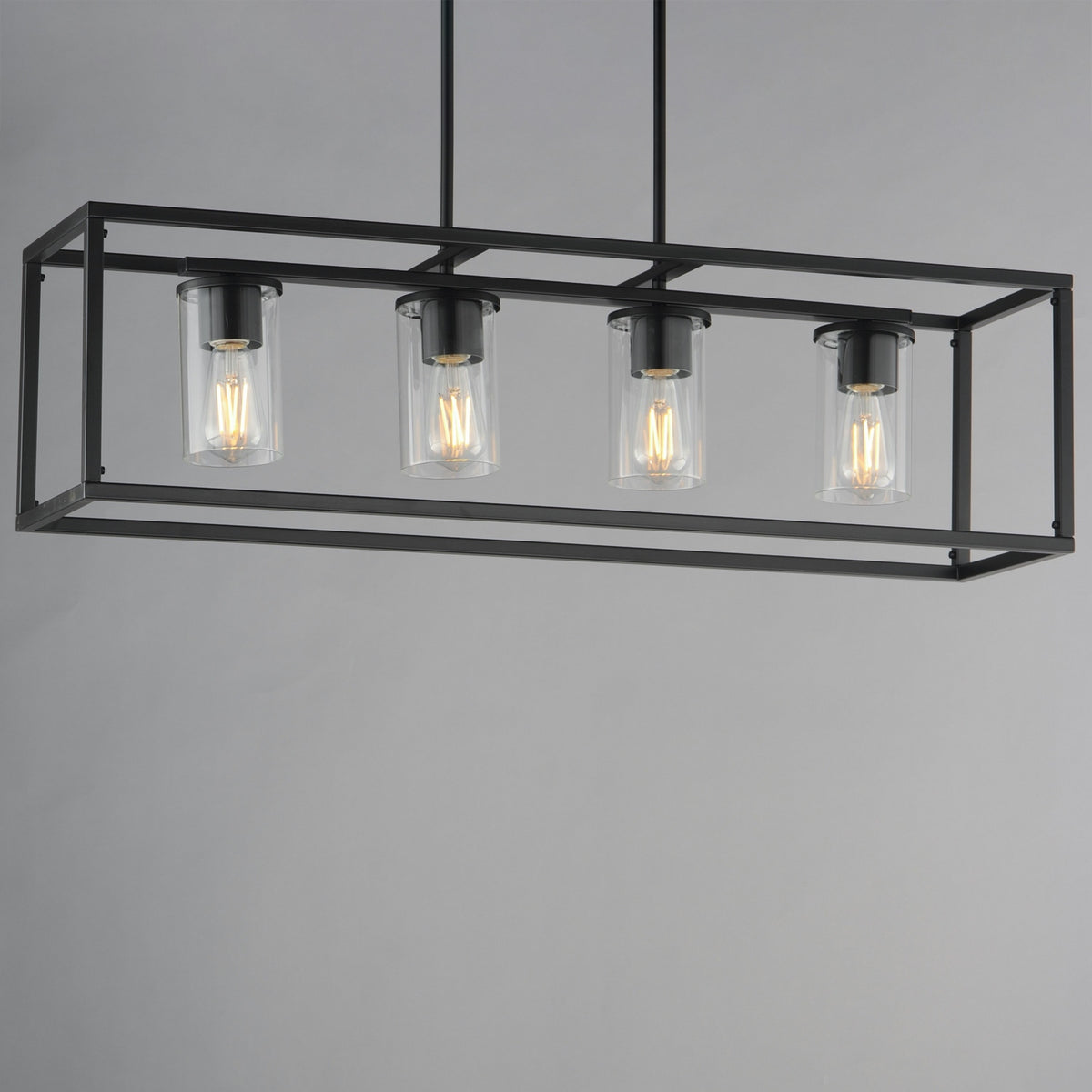 Maxim - 10288CLBK - Four Light Linear Pendant - Lateral - Black
