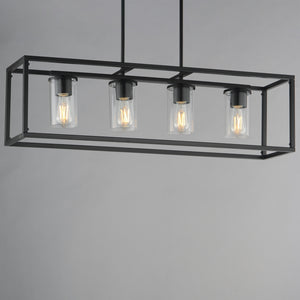 Maxim - 10288CLBK - Four Light Linear Pendant - Lateral - Black