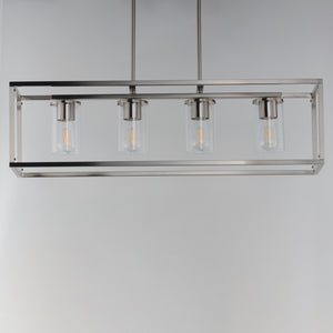 Maxim - 10288CLSN - Four Light Linear Pendant - Lateral - Satin Nickel