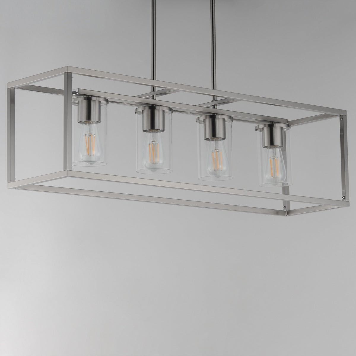 Maxim - 10288CLSN - Four Light Linear Pendant - Lateral - Satin Nickel