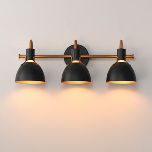 Maxim - 12343BKAB - Three Light Wall Sconce - Dusk - Black / Antique Brass