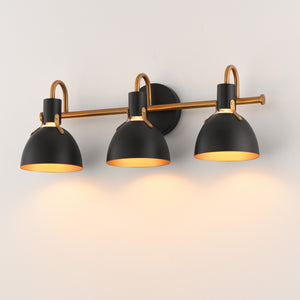 Maxim - 12343BKAB - Three Light Wall Sconce - Dusk - Black / Antique Brass