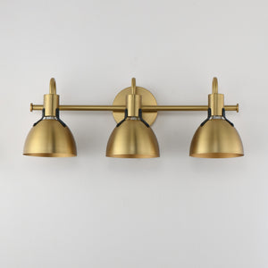 Maxim - 12343SBR - Three Light Wall Sconce - Dusk - Satin Brass