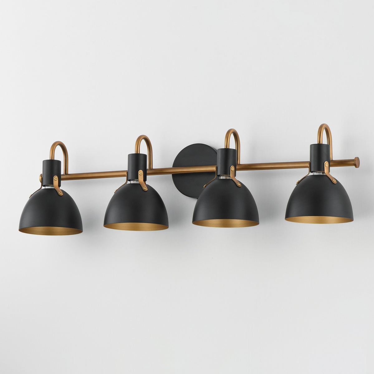 Maxim - 12344BKAB - Four Light Wall Sconce - Dusk - Black / Antique Brass