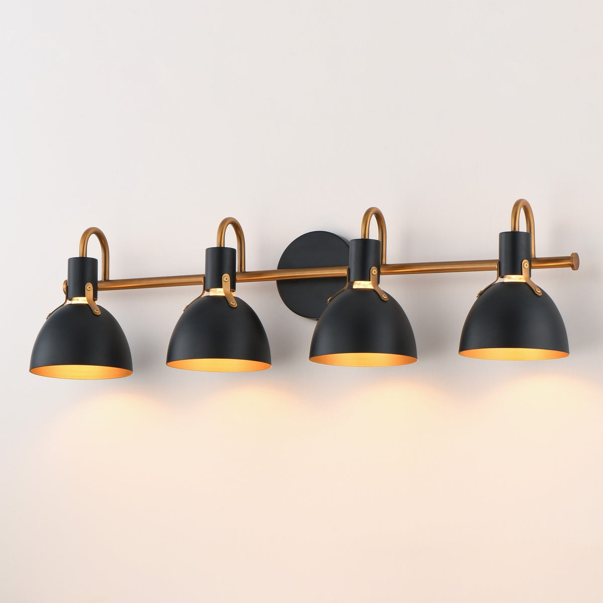 Maxim - 12344BKAB - Four Light Wall Sconce - Dusk - Black / Antique Brass