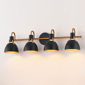 Maxim - 12344BKAB - Four Light Wall Sconce - Dusk - Black / Antique Brass