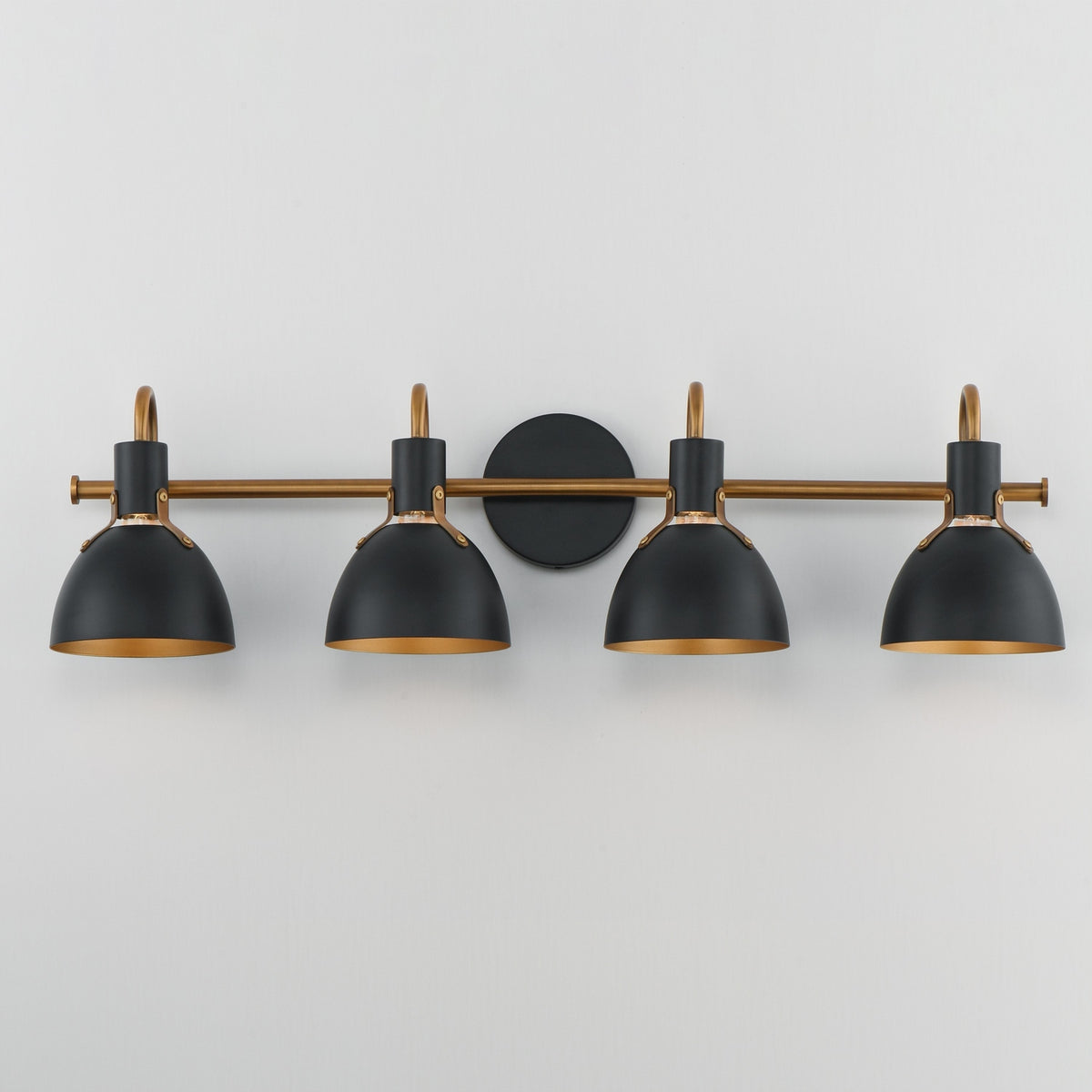Maxim - 12344BKAB - Four Light Wall Sconce - Dusk - Black / Antique Brass
