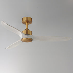 Maxim - 88831WTNABWWT - 52" Ceiling Fan - Woodwind - Natural Aged Brass