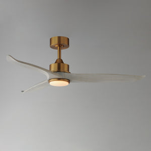 Maxim - 88831WTNABWWT - 52" Ceiling Fan - Woodwind - Natural Aged Brass