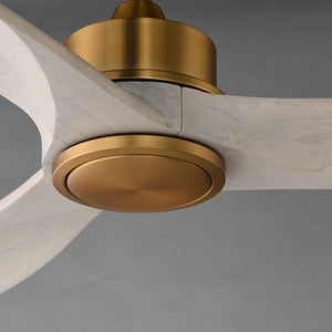 Maxim - 88831WTNABWWT - 52" Ceiling Fan - Woodwind - Natural Aged Brass