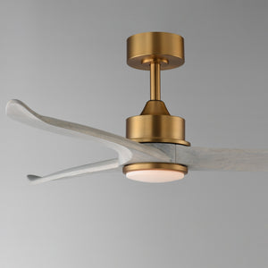 Maxim - 88831WTNABWWT - 52" Ceiling Fan - Woodwind - Natural Aged Brass