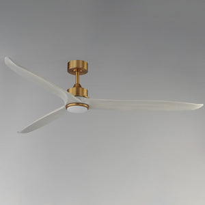 Maxim - 88833WTNABWWT - 72" Ceiling Fan - Woodwind - Natural Aged Brass