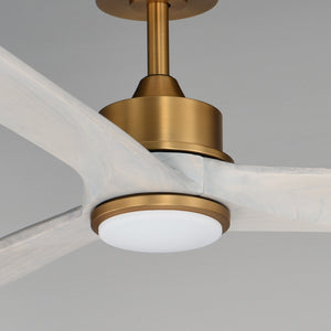 Maxim - 88834WTNABWWT - 80" Ceiling Fan - Woodwind - Natural Aged Brass