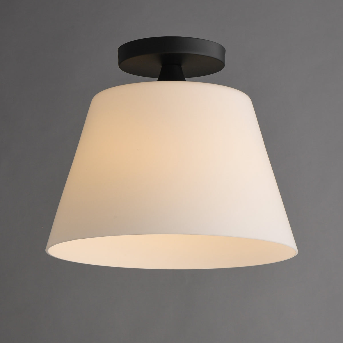 Maxim - 12880SWBK - One Light Semi-Flush Mount/Pendant - Hudson - Black