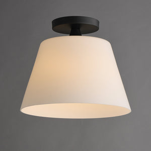 Maxim - 12880SWBK - One Light Semi-Flush Mount/Pendant - Hudson - Black
