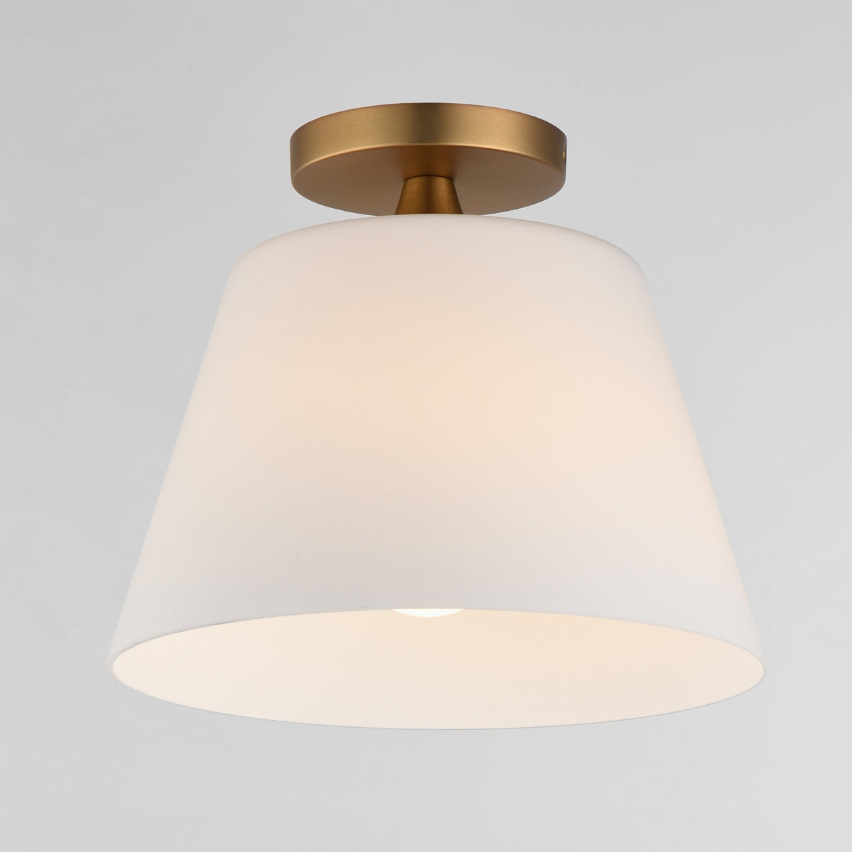 Maxim - 12880SWNAB - One Light Semi-Flush Mount/Pendant - Hudson - Natural Aged Brass