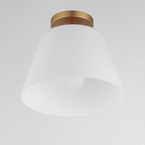 Maxim - 12880SWNAB - One Light Semi-Flush Mount/Pendant - Hudson - Natural Aged Brass