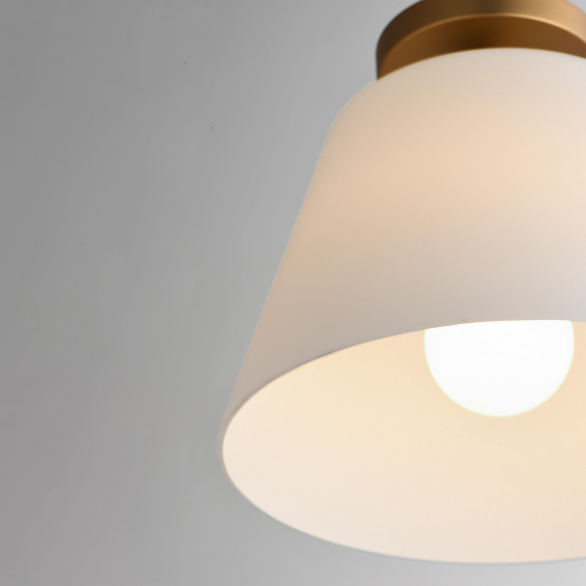 Maxim - 12880SWNAB - One Light Semi-Flush Mount/Pendant - Hudson - Natural Aged Brass