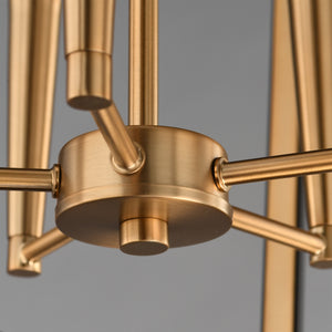 Maxim - 28615BKNAB - Five Light Pendant - Melrose - Black / Natural Aged Brass