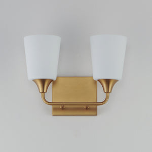 Maxim - 12882SWNAB - Two Light Bath Vanity - Hudson - Natural Aged Brass