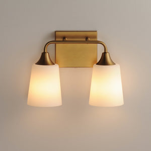 Maxim - 12882SWNAB - Two Light Bath Vanity - Hudson - Natural Aged Brass