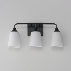 Maxim - 12883SWBK - Three Light Bath Vanity - Hudson - Black