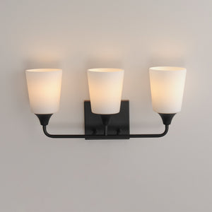 Maxim - 12883SWBK - Three Light Bath Vanity - Hudson - Black