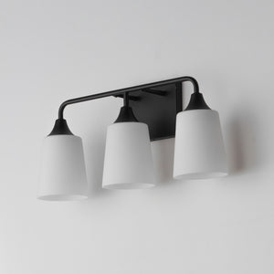 Maxim - 12883SWBK - Three Light Bath Vanity - Hudson - Black