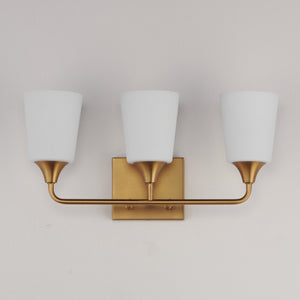 Maxim - 12883SWNAB - Three Light Bath Vanity - Hudson - Natural Aged Brass
