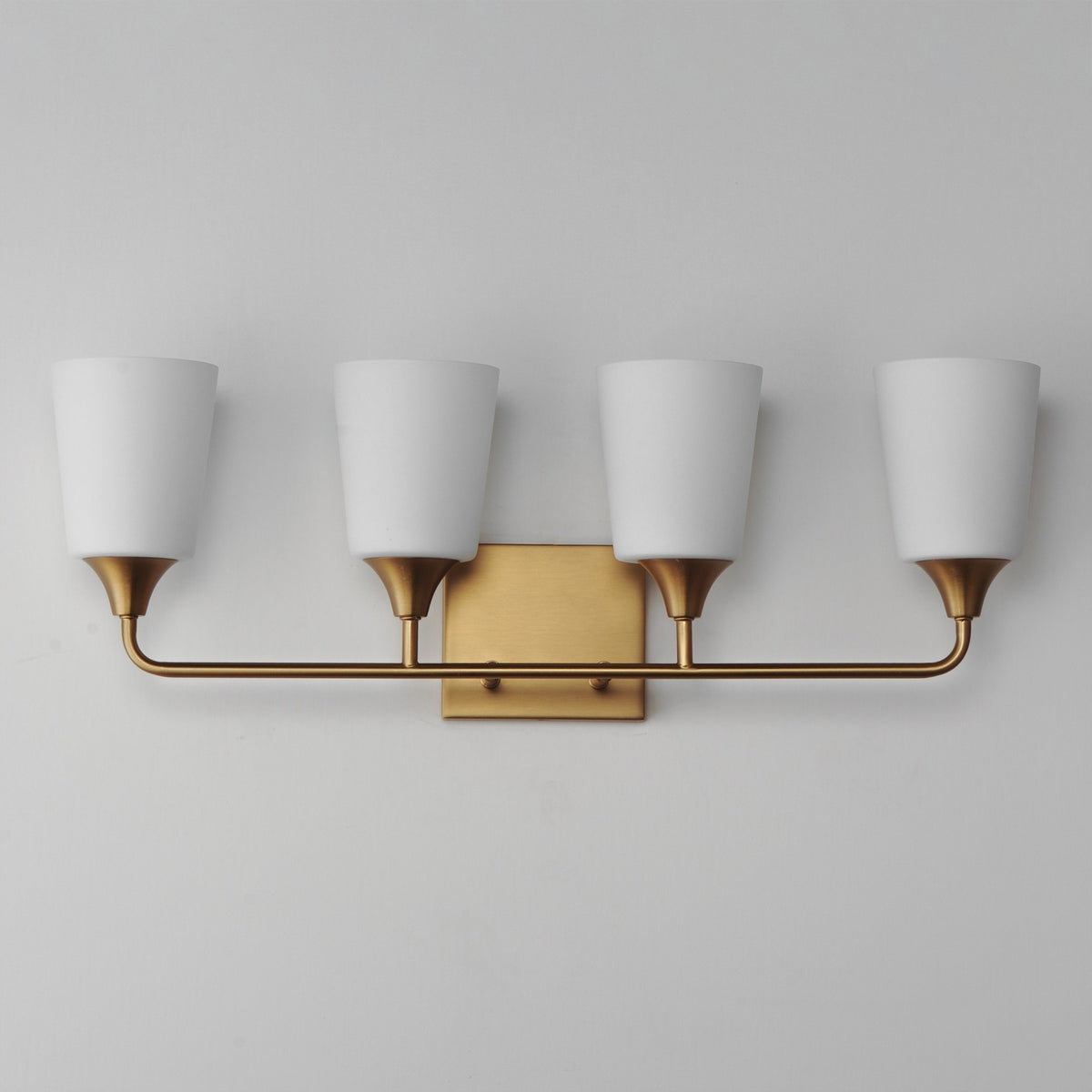Maxim - 12884SWNAB - Four Light Bath Vanity - Hudson - Natural Aged Brass