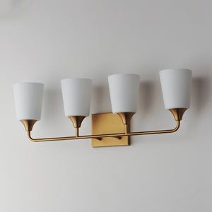 Maxim - 12884SWNAB - Four Light Bath Vanity - Hudson - Natural Aged Brass