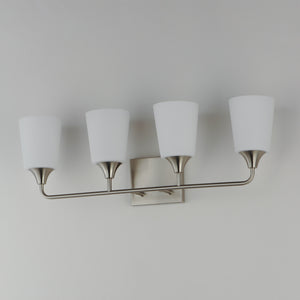 Maxim - 12884SWSN - Four Light Bath Vanity - Hudson - Satin Nickel