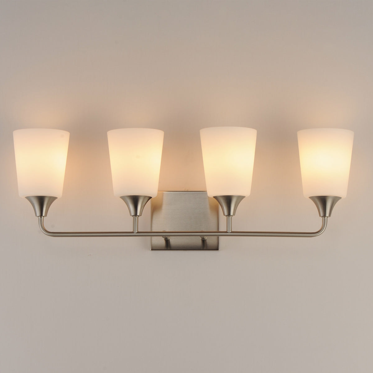Maxim - 12884SWSN - Four Light Bath Vanity - Hudson - Satin Nickel