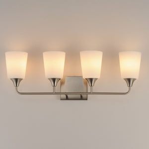 Maxim - 12884SWSN - Four Light Bath Vanity - Hudson - Satin Nickel