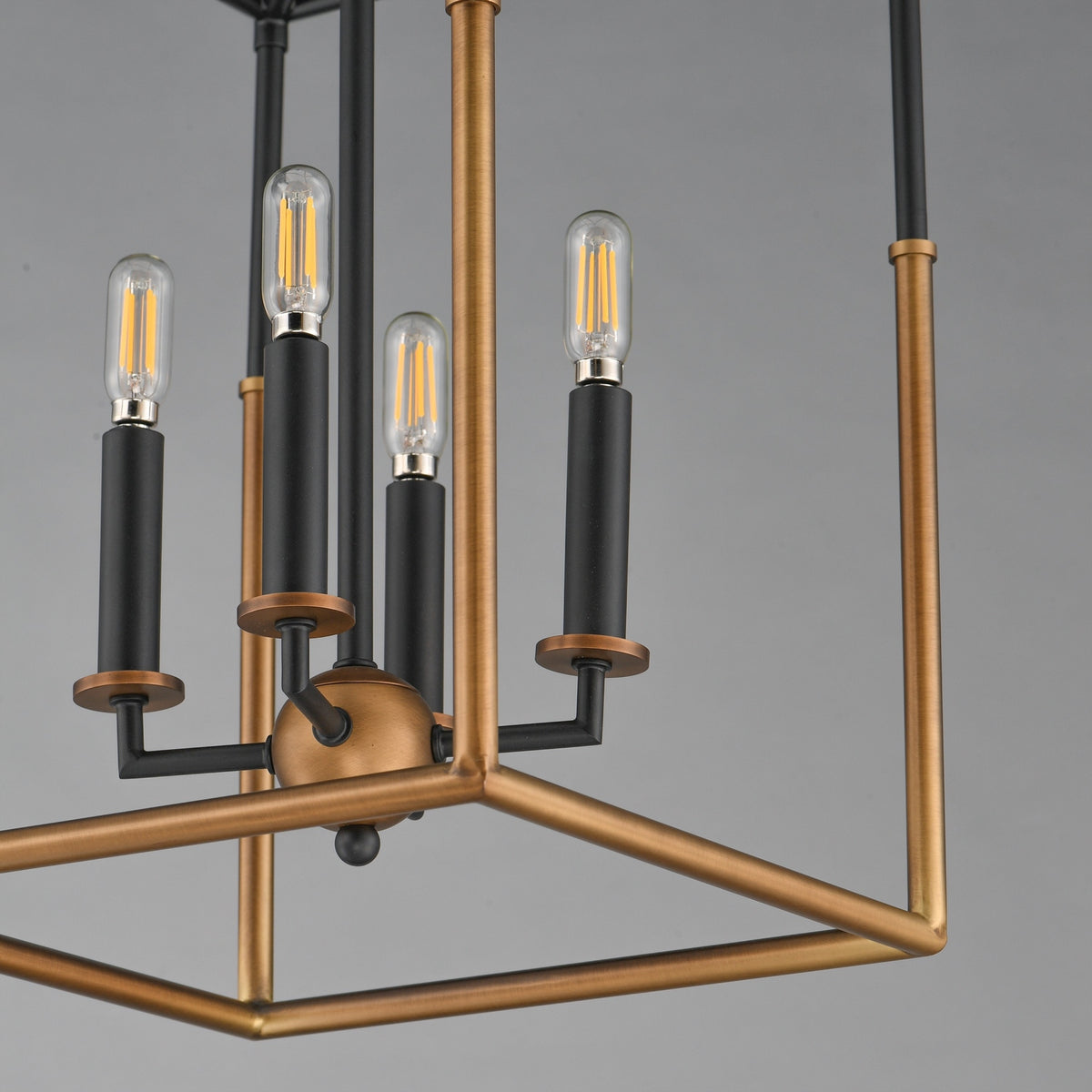Maxim - 28624BKWBR - Four Light Pendant - SoHo - Black/Weathered Brass