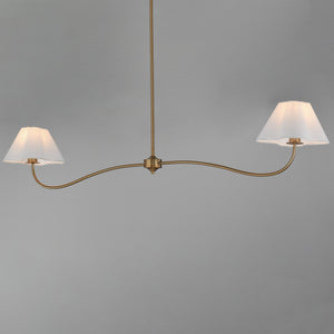Maxim - 18102WTNAB - Two Light Pendant - Saxon - Natural Aged Brass