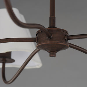 Maxim - 18105WTOI - Five Light Chandelier - Saxon - Oil Rubbed Bronze
