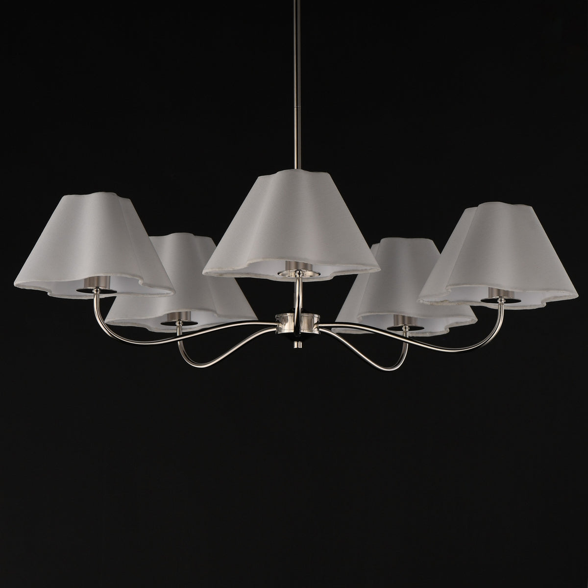 Maxim - 18105WTPN - Five Light Chandelier - Saxon - Polished Nickel
