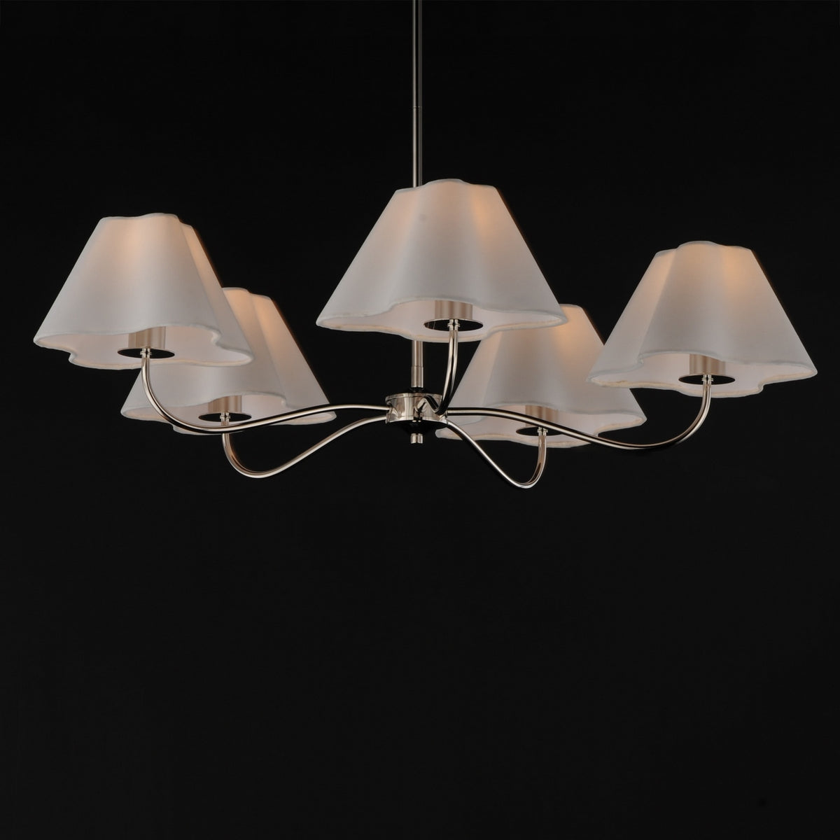 Maxim - 18105WTPN - Five Light Chandelier - Saxon - Polished Nickel